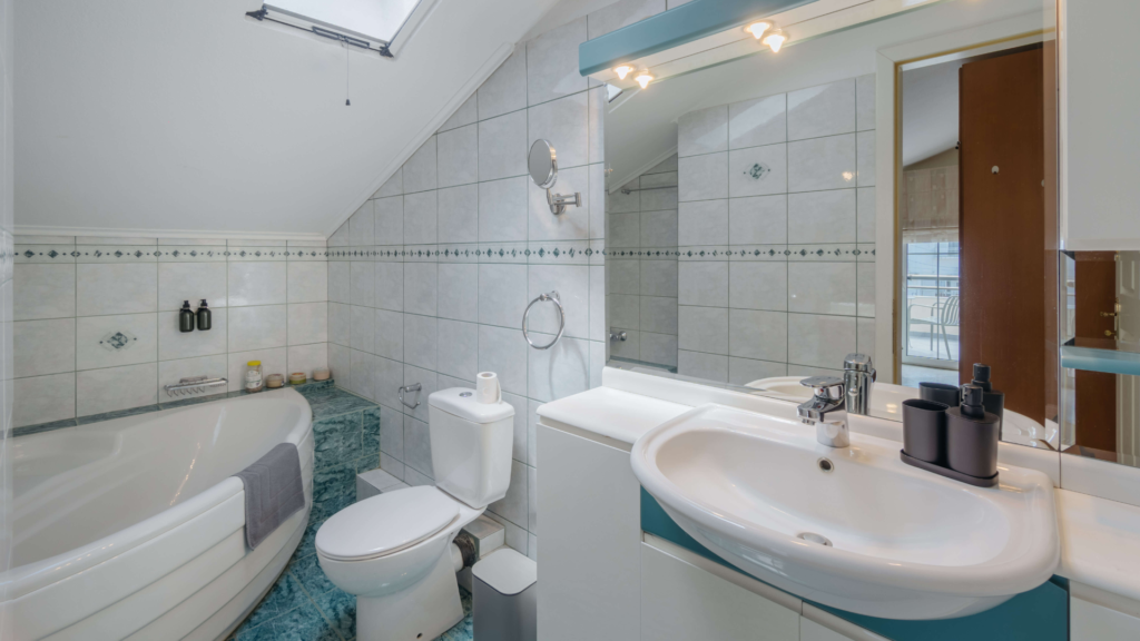 Modern bathroom at Thassos House in Thassos