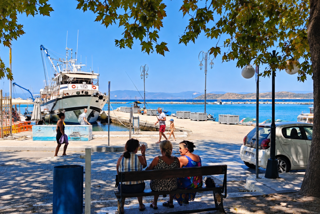 Boat excursion departing from Limenas harbour in Thassos
