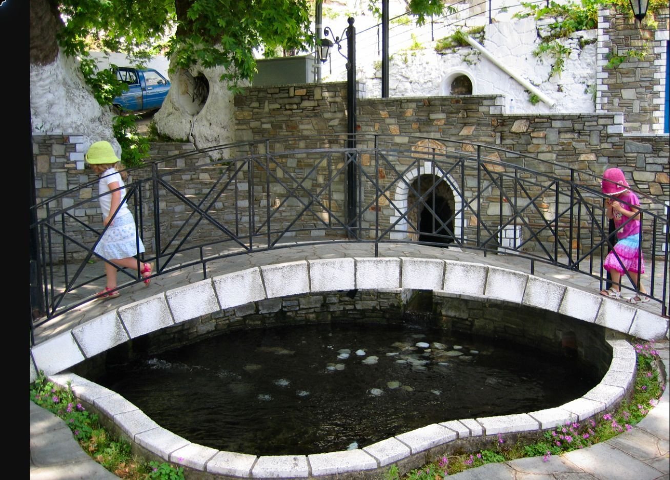 Traditional village scenery in Panagia, Thassos